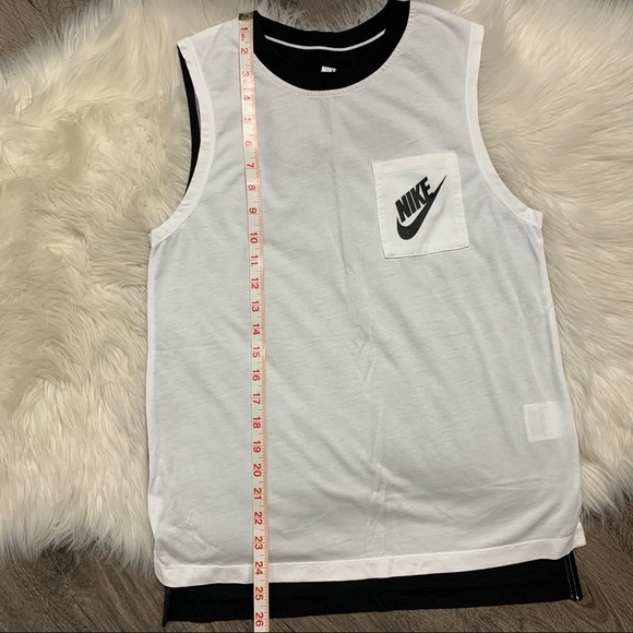 Nike Colorblock Muscle Tank Top Black & White XS - Picture 9 of 12